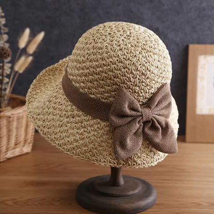 🔥 Hot Sale 50% OFF 👒 Elegant Woven Straw Sun Hat with Bow 🎀