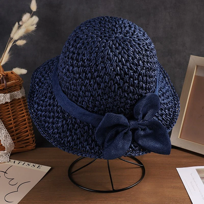 🔥 Hot Sale 50% OFF 👒 Elegant Woven Straw Sun Hat with Bow 🎀