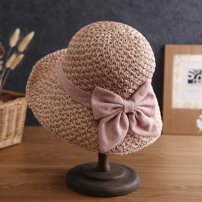 🔥 Hot Sale 50% OFF 👒 Elegant Woven Straw Sun Hat with Bow 🎀