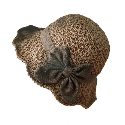 🔥 Hot Sale 50% OFF 👒 Elegant Woven Straw Sun Hat with Bow 🎀