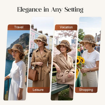 🔥 Hot Sale 50% OFF 👒 Elegant Woven Straw Sun Hat with Bow 🎀